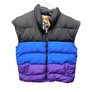 LEGO x Target Colorblock Puffer Vest Black Blue Purple Men's Large